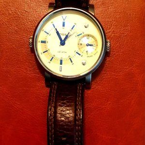 Fossil - Arkitekt Dual Time Brown Leather Strap Men's Watch